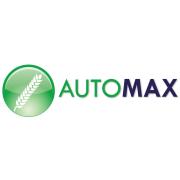 Logo Automax : Rond vert avec un épis de blé dedans puis écrit 